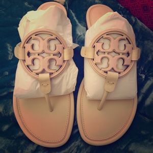 Tory Burch Metal Miller Sandals Sz 10- NEW!